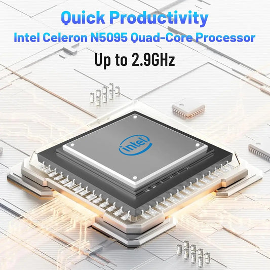 15.6 Inch Laptop Windows 11 Notebook 16G RAM 512GB SSD Quad-Core Intel Celeron N5095 Processors 1080P IPS FHD Laptop Computer
