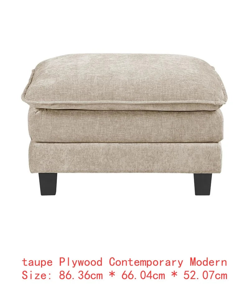 6-Piece Modular Sectional Sofa Set in Plush Chenille Upholstery- Durable Plywood