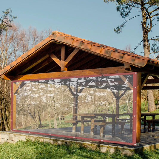 Commercial Waterproof, Vinyl Clear Awning, Canopy Roll Up, Patio Enclosure