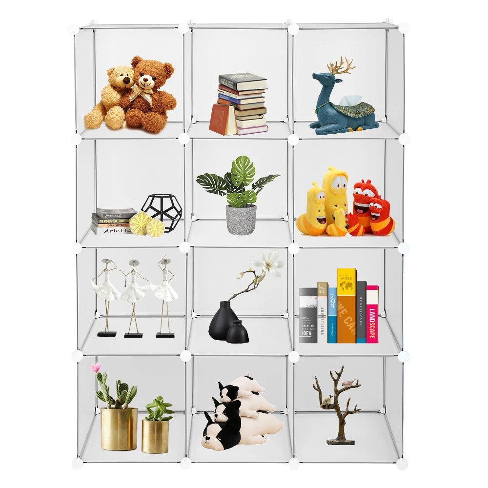 Cube Storage 12-Cube Book Shelf, Storage Shelves, Closet Organizer Shelf