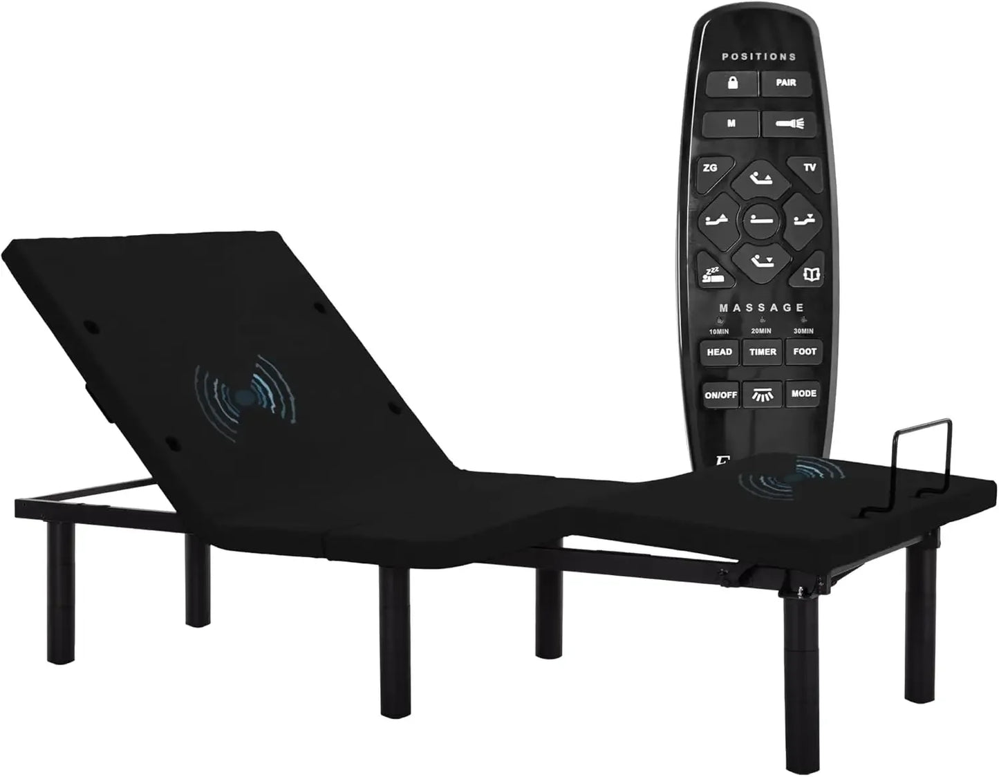 Adjustable Electric Split King Bed Base Frame with Massage, USB Type-C Ports, Zero Gravity, Under Bed Led Lighting