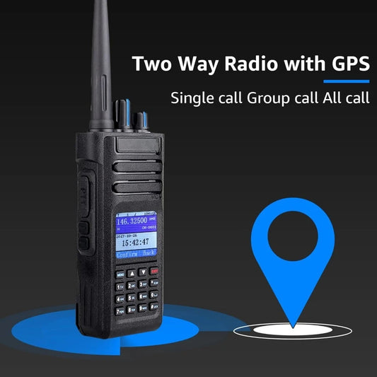 Two-Way Radios/Ham Radio, DMR/Analog Handheld Radio w/GPS, Dual Band Digital Two Way Radio,IP67Waterproof,