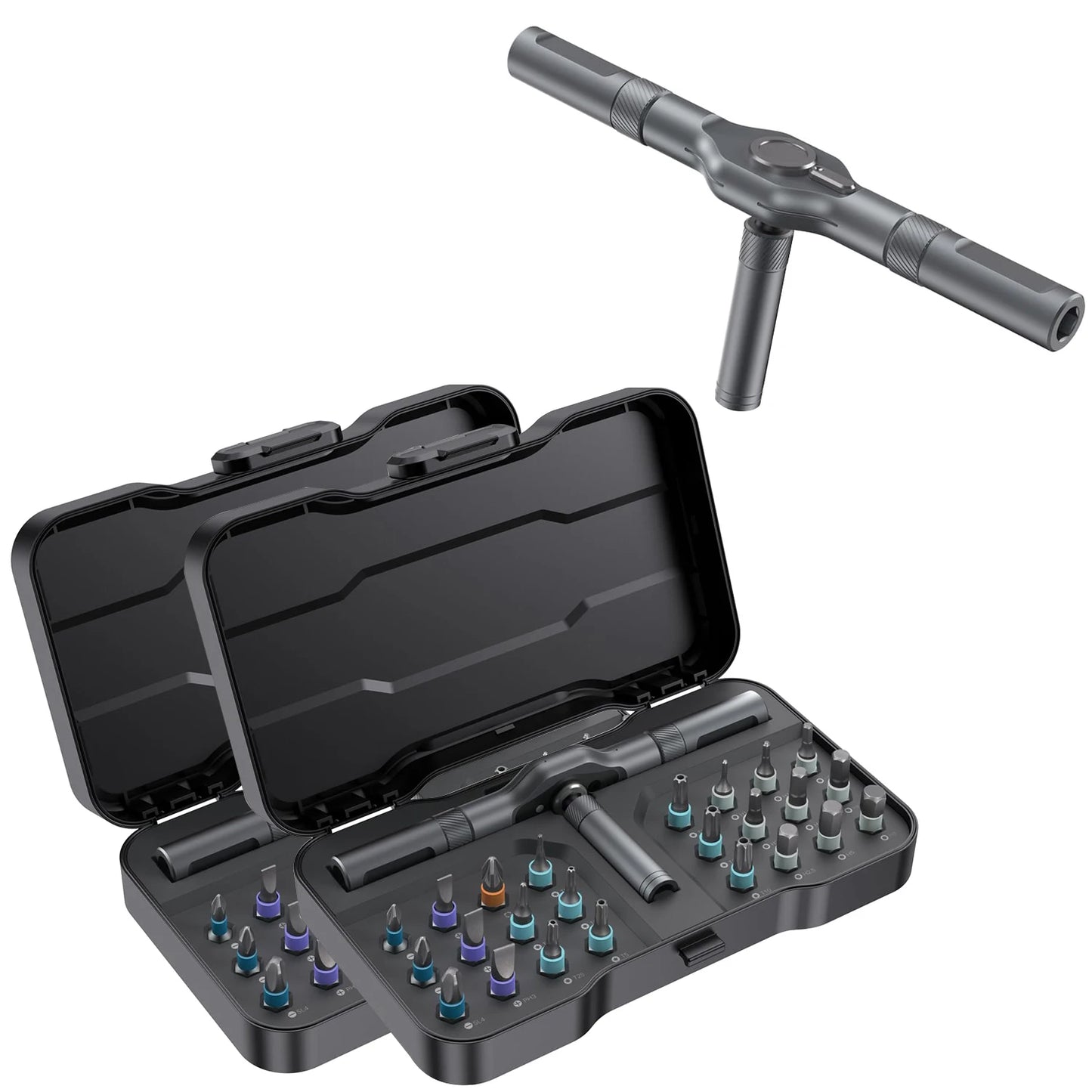 24 in1 Multifunction Ratchet Screwdriver Set, Multi Magnetic Bits, Mini Repair Tool Kit.