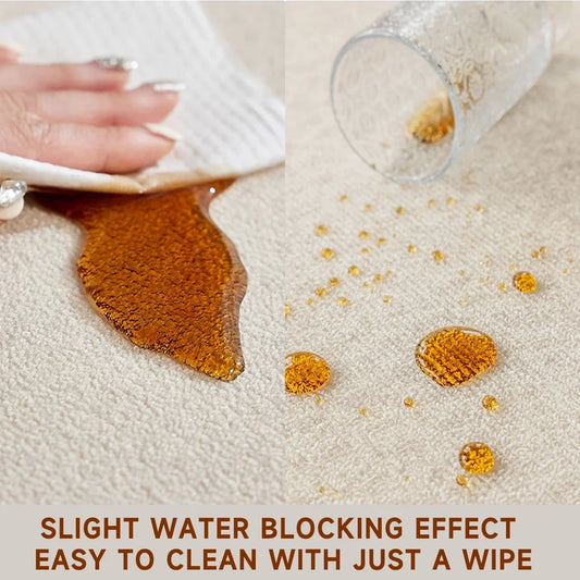 Chair Floor Mat, Study ,Bedroom ,Beige Striped Rug, Anti-slip Area Rug