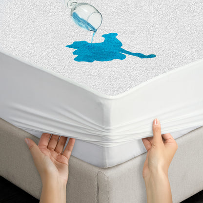 100% Waterproof Twin  Mattress Protector – Soft, Noiseless Terry Cloth Top, Absorbent Breathable Mattress Cover,