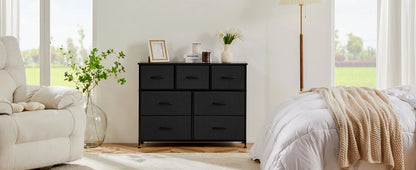 Dresser with 7 Fabric Organizer Drawers