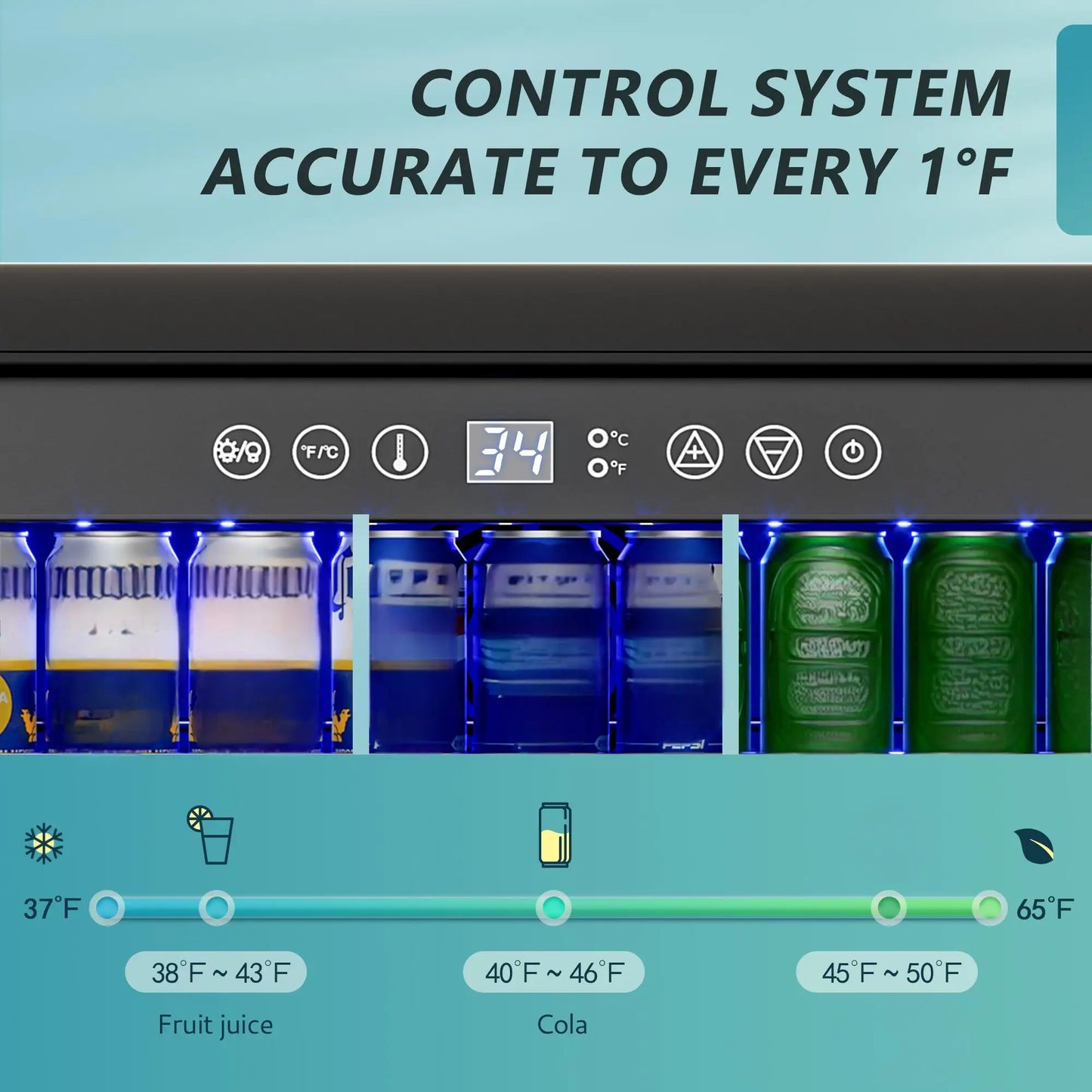 Refrigerator 24Inch 180 Can Built-in Beverage Cooler Under Counter Beer,Soda ,Water