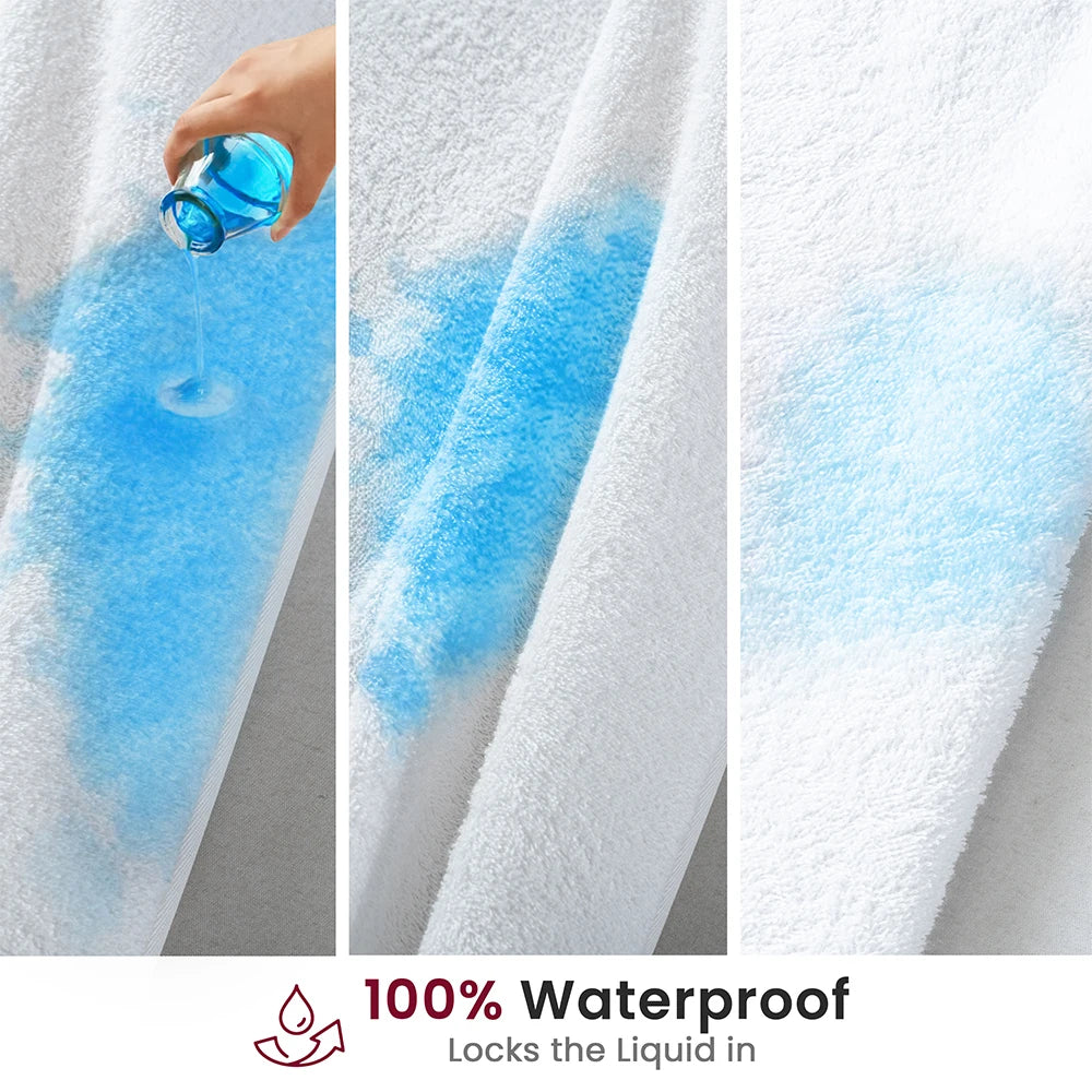 100% Waterproof Twin  Mattress Protector – Soft, Noiseless Terry Cloth Top, Absorbent Breathable Mattress Cover,