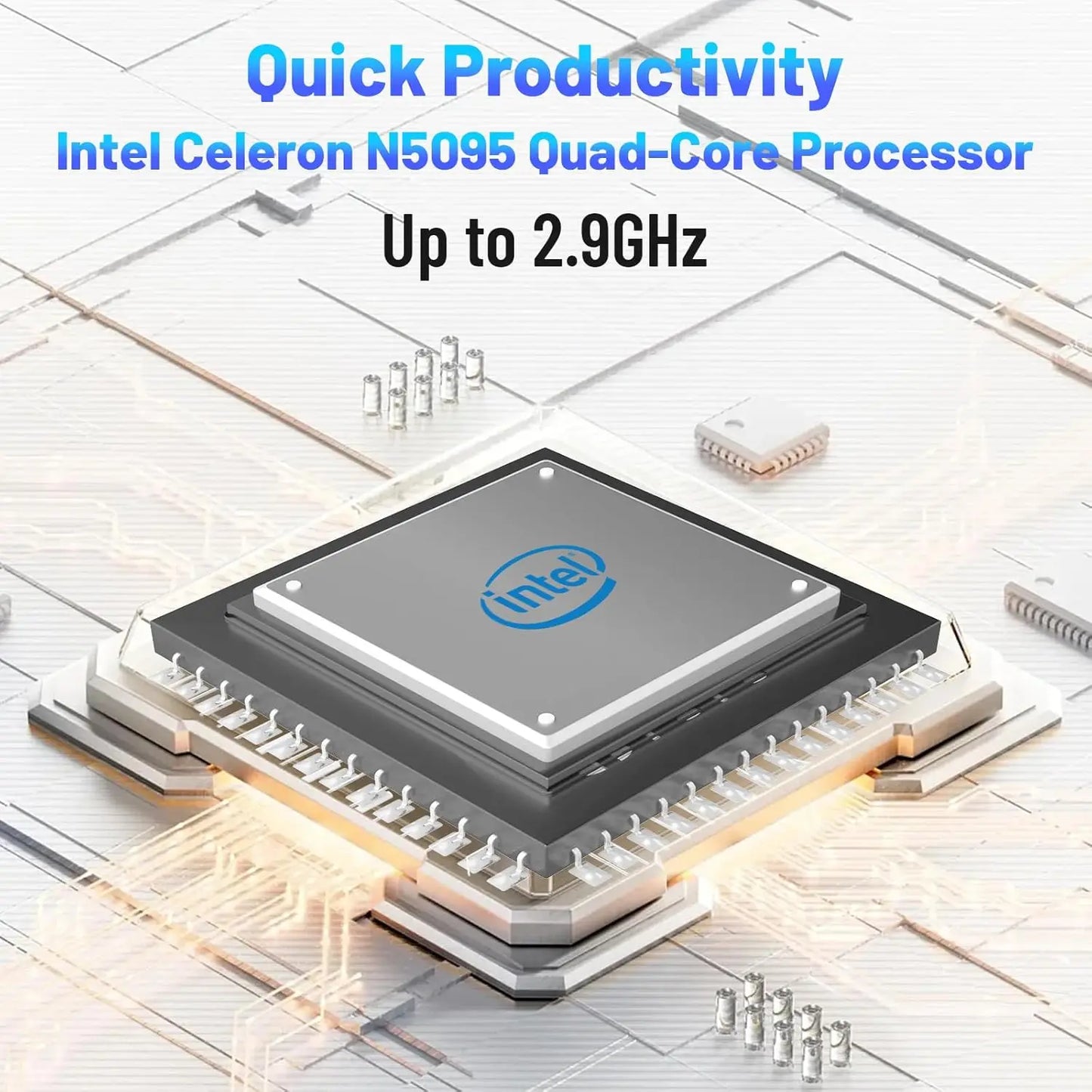 15.6 Inch Laptop Windows 11 Notebook 16G RAM 512GB SSD Quad-Core Intel Celeron N5095 Processors 1080P IPS FHD Laptop Computer