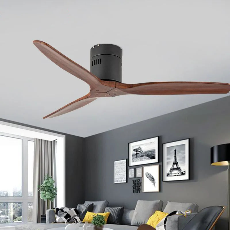 Wooden Ceiling Fan Without Lamp Fan, Bedroom Fashion Decorate  42inch Ceiling Fans With Remote Control