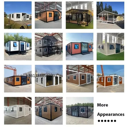 Prefab Houses 2 Story Mobile Homes Expandable Container House Tiny Folding Room Vacation House