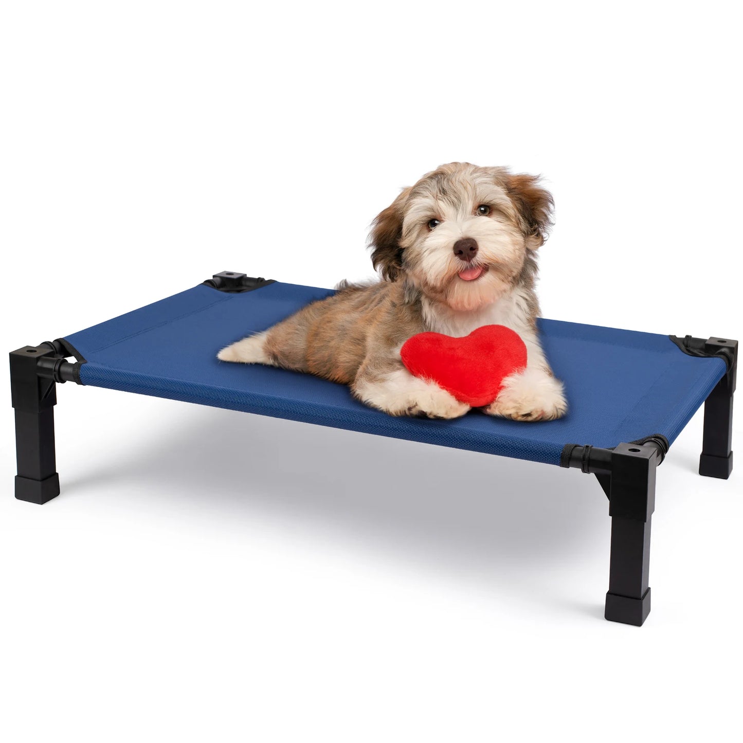Elevated, Cooling Raised Pet Cot with Chew Proof Washable Breathable Mesh and Metal Frame, Portable