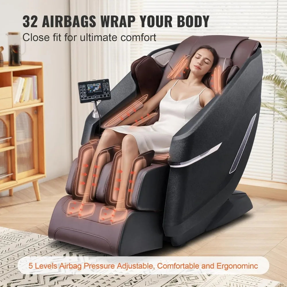 Full Body Massage Chair, SL-Track Zero Gravity Massage Recliner, 3D Shiatsu, Body Scan, Heating, Bluetooth Speaker