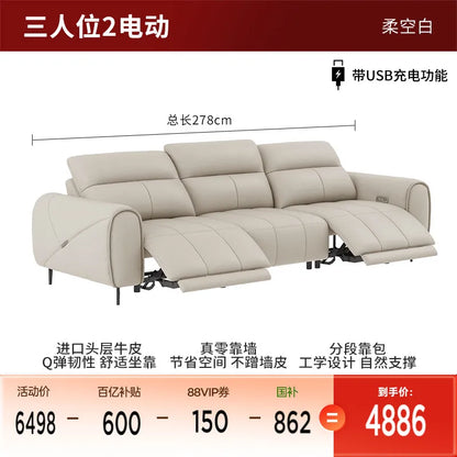 Recliner Classic Sofa , Apartment Design Sofa Elegant Living Room