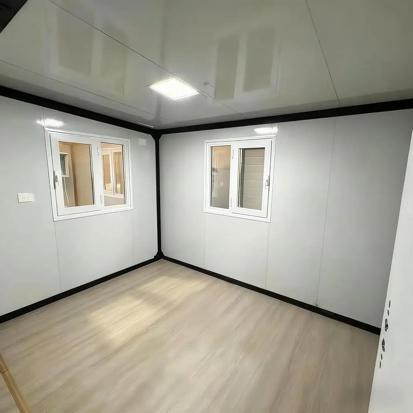 20ft Prefab Tiny Home, Expandable Container House with 2 Bedroom Kitchen and Bathroom, Folding Modular Home