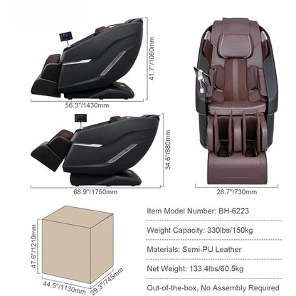 Full Body Massage Chair, SL-Track Zero Gravity Massage Recliner, 3D Shiatsu, Body Scan, Heating, Bluetooth Speaker