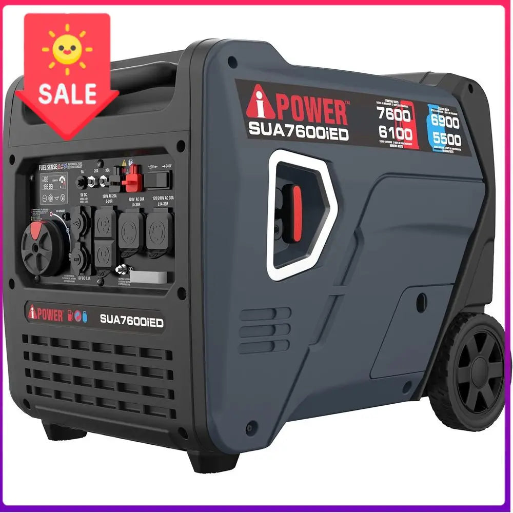 Bestseller7600W Dual Fuel Portable Inverter Generator, Electric Start, RV-Ready, EPA & CARB Certified, CO Sensor, Ideal for Home