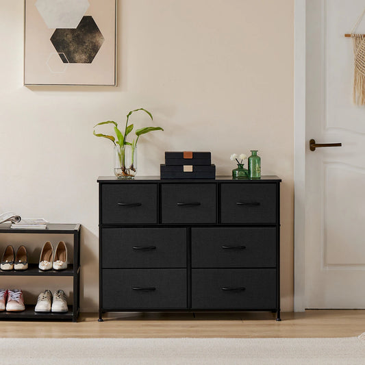 Dresser with 7 Fabric Organizer Drawers
