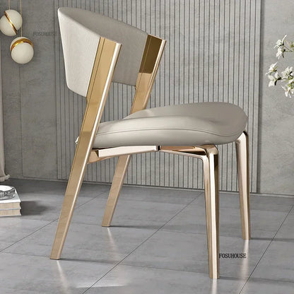 Luxury Designer Dining Chair Nordic Ergonomics Wedding Leather Dining Accent Chairs