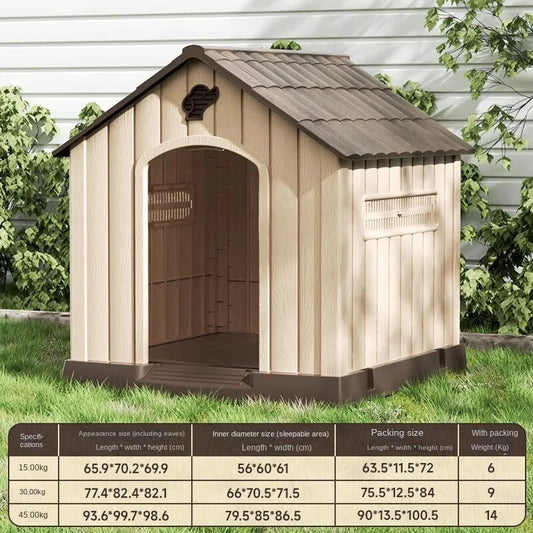 Dog House Outdoor All-Season Suitable Large Dog Cage, Rainproof And Cold-Proof, Dog Sleeping Bed