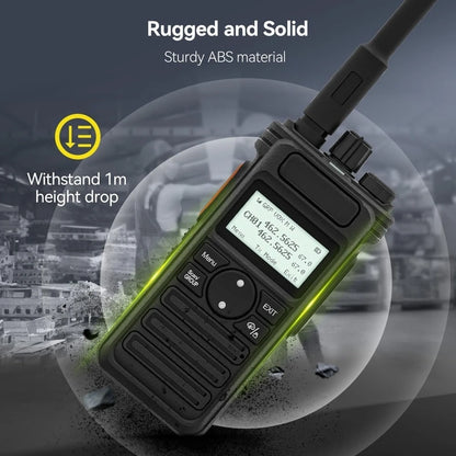 4 Pack Walkie Talkies with Shoulder Mic, Long Range Heavy Duty 2 Way Radio with LCD Screen,