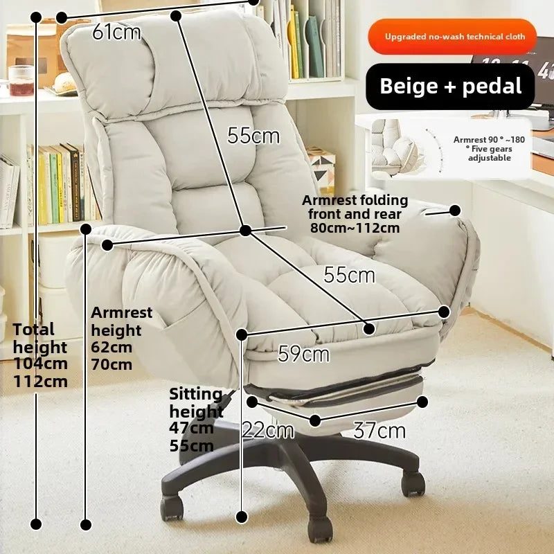 Footrest, Wheels, Student Relaxing Gaming Office Chair