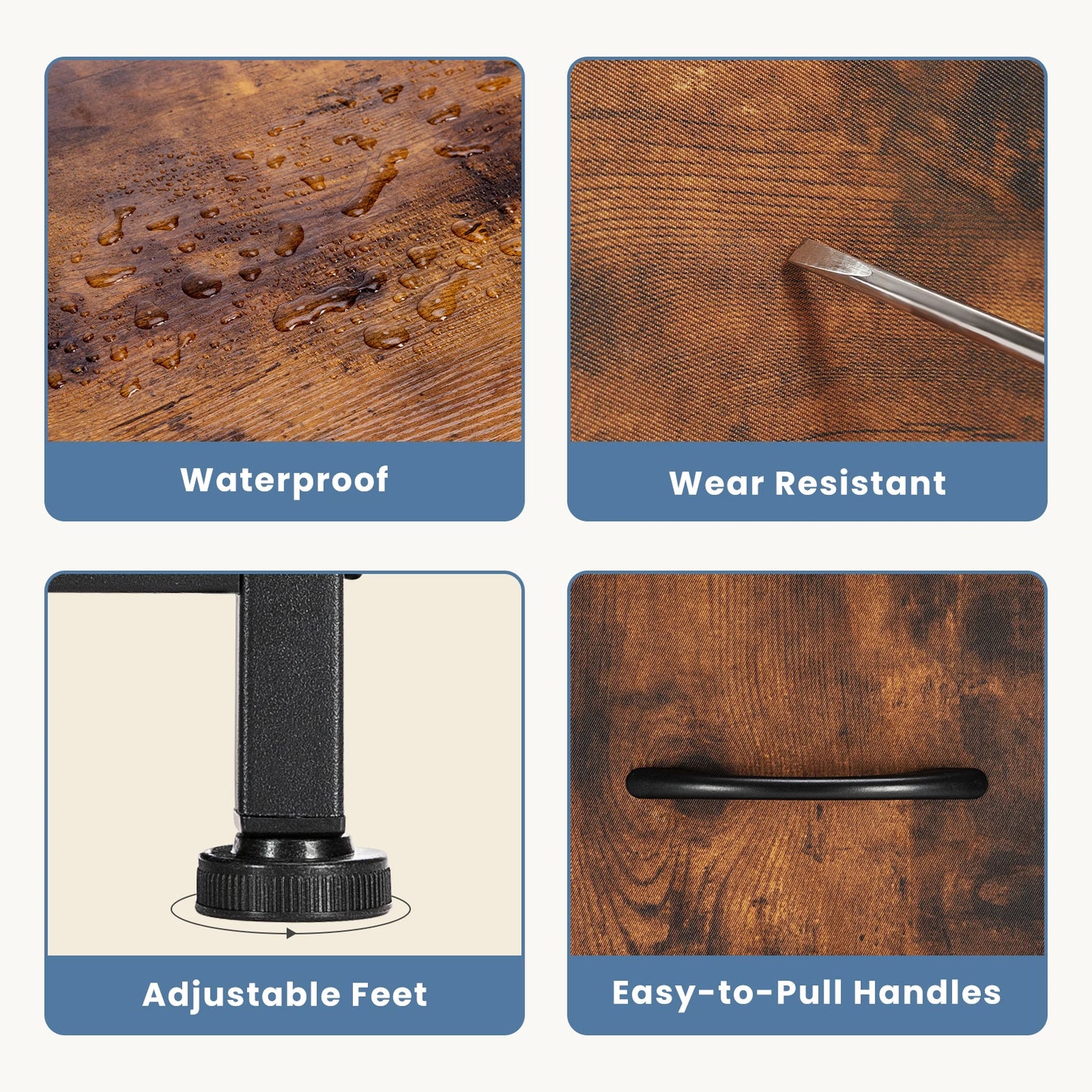 Fireplace ,TV Stand ,Dresser , With 5 Fabric Drawers ,Storage  Display Cabinet