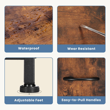 Fireplace ,TV Stand ,Dresser , With 5 Fabric Drawers ,Storage  Display Cabinet