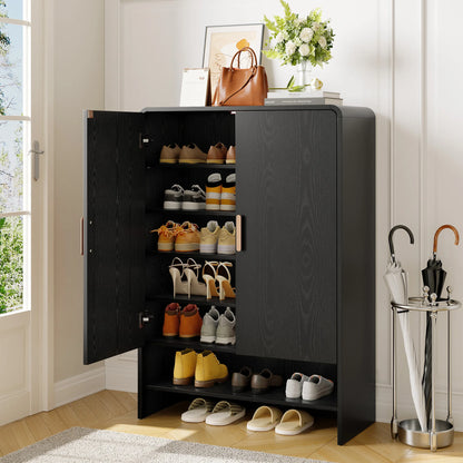 Shoe Cabinet, 6-Tier Shoe Storage Cabinet for Entryway, 45'' Large Wooden Shoe Organizer