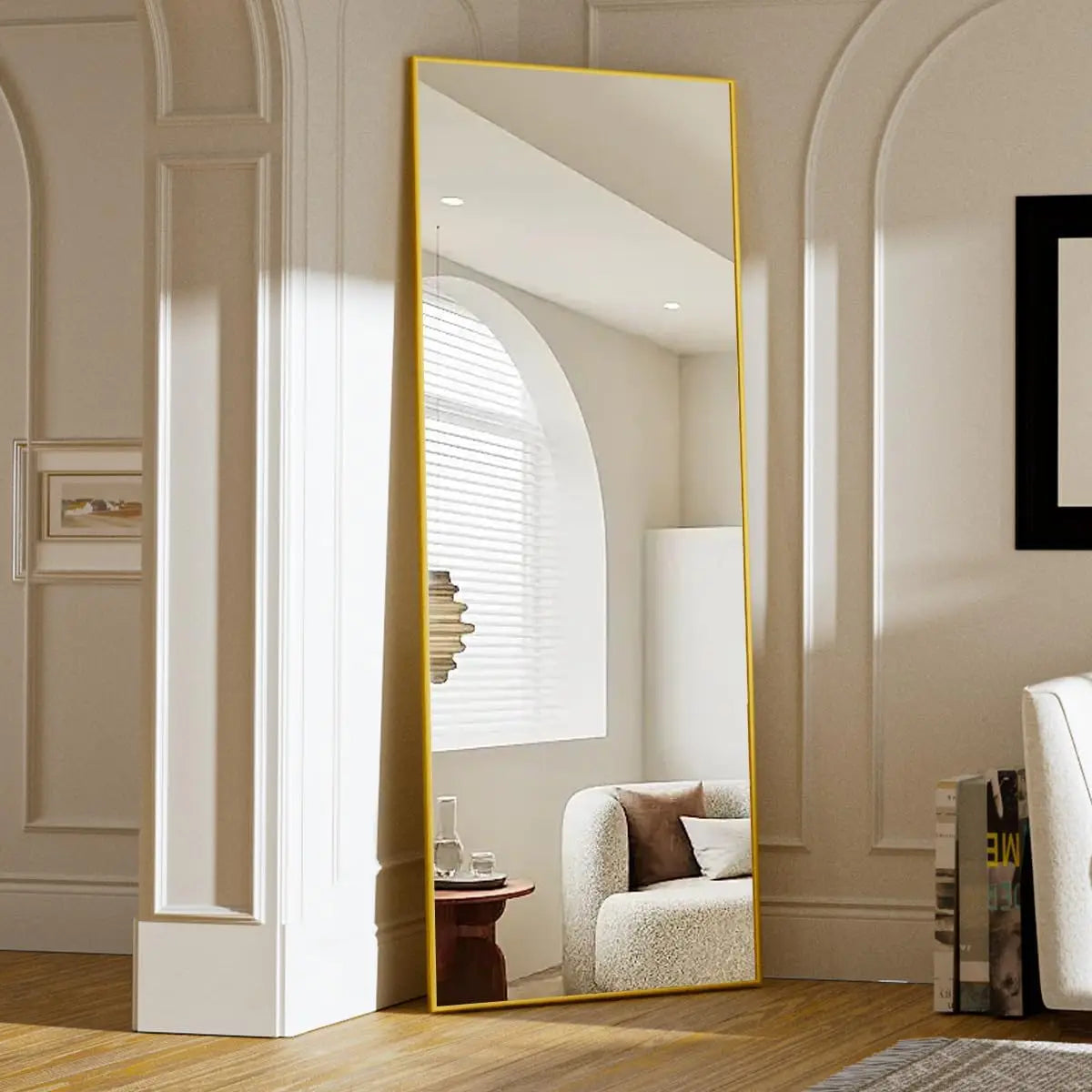 64"x21" Floor Mirror Full Length,  with Stand, Leaning, Standing or Hanging Horizontally Vertically