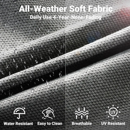 2 Pieces Patio Furniture Set, Outdoor Wicker Chairs of 2, All Weather High Back Rattan Chairs