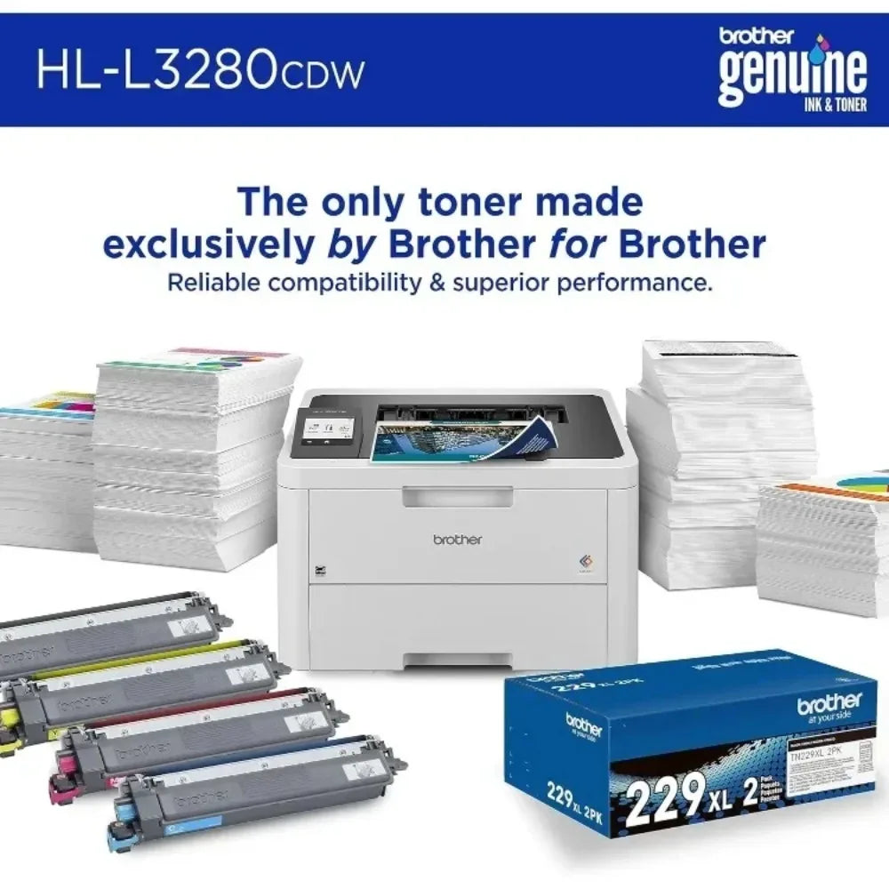Wireless Compact Digital Color Printer with Laser Quality Output, Duplex, Mobile Printing & Ethernet