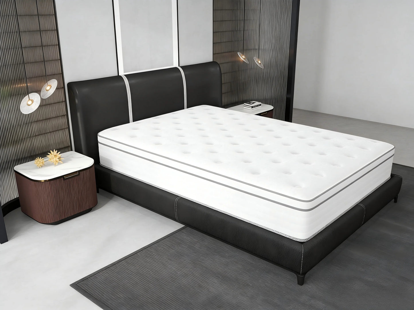 14/12/10 Inch Hybrid Queen/King/Full/Twin Mattress in a Box Memory Foam Soft, Bed Mattresses Pocket Springs
