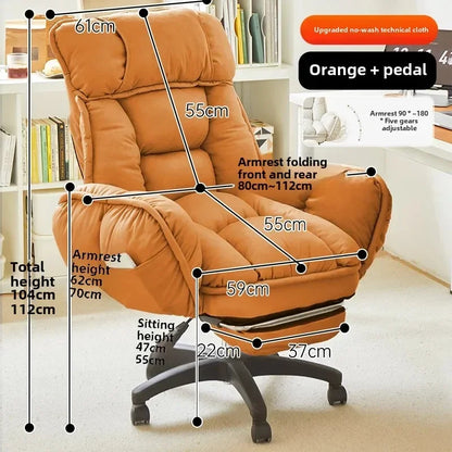 Footrest, Wheels, Student Relaxing Gaming Office Chair