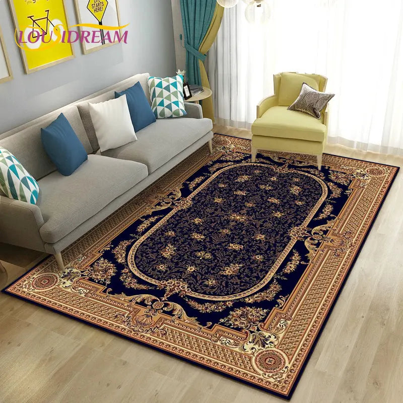 Turkish Bohemian Persian Area Rug Large, Carpet Rug for Living Room Bedroom Sofa Doormat Decoration, Kitchen Non-slip Floor Mat