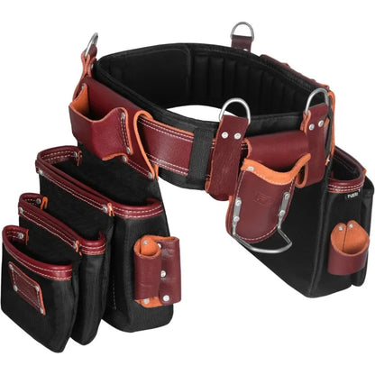 Tool Belt Men Heavy Duty 26 Pocket Tools Bags Pouches Holder Organizer for Carpenter Construction, Electrician, Framer Nylon