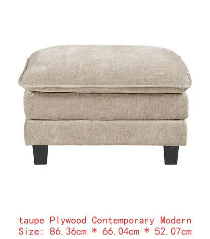 6-Piece Modular Sectional Sofa Set in Plush Chenille Upholstery- Durable Plywood