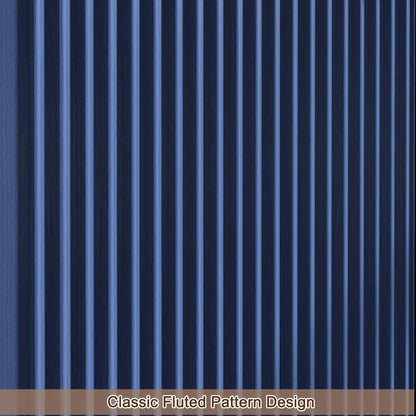 6-Tiers Shoes Cabinet with Fluted Doors, Wood Shoes Rack with Adjustable Shelves