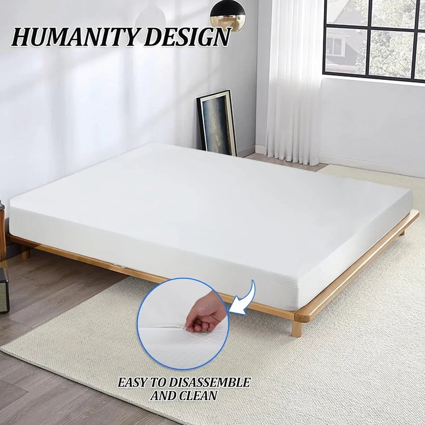 Mattress with Memory Foam 6/8/10/12/14 Inch Cooling-Gel Queen Mattress,Full Size Mattress