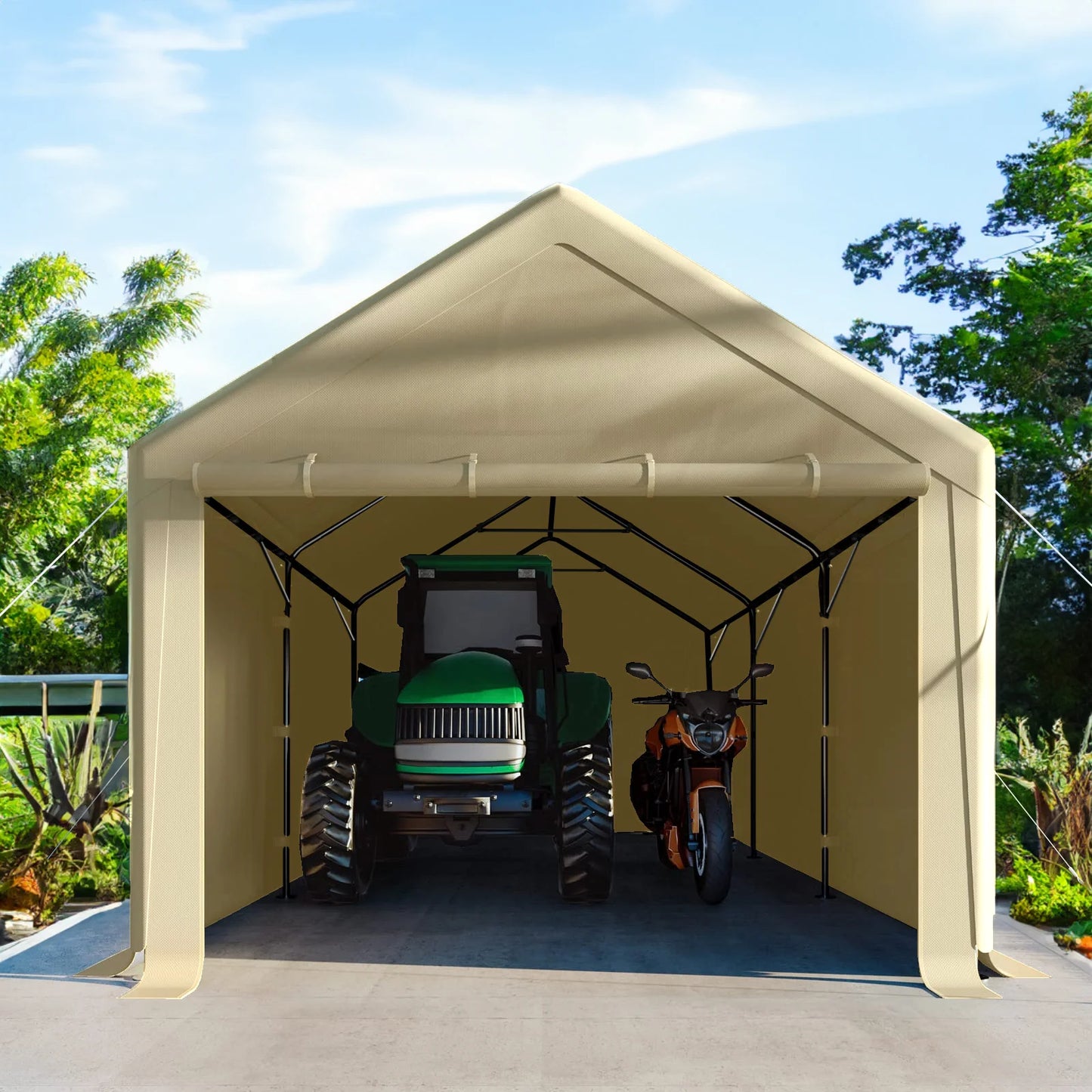 10 x 20 ft Outdoor Canopy Carport, Portable Car Tent Garage