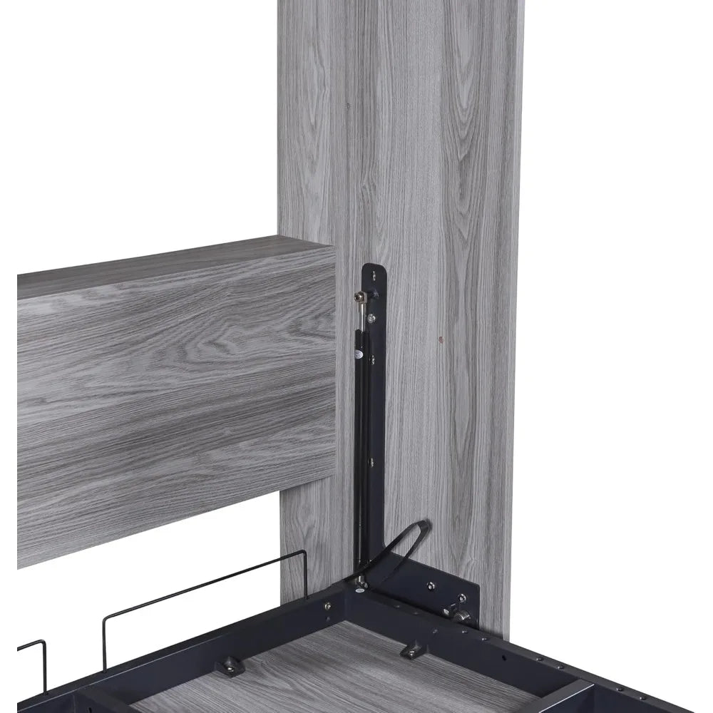 Farmhouse Twin Size Murphy Bed,  Wardrobe Wall Bed, Wood Folding Bed, for Home Office Small Room Bedroom