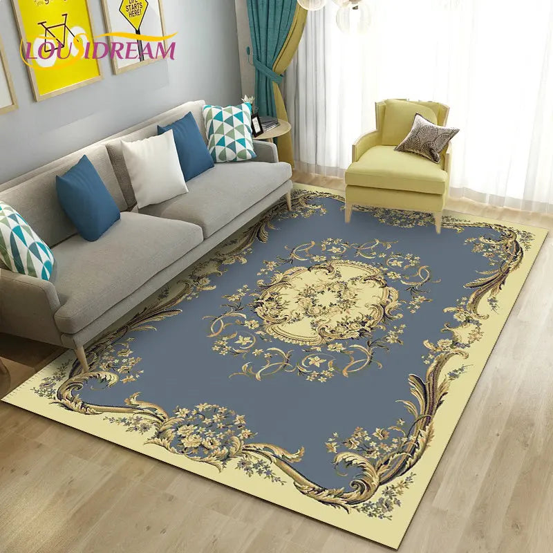 Turkish Bohemian Persian Area Rug Large, Carpet Rug for Living Room Bedroom Sofa Doormat Decoration, Kitchen Non-slip Floor Mat