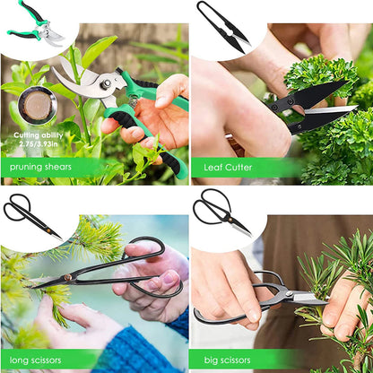 Bonsai Tree Set 24 Piece Bonsai Tool Set, High Carbon Steel, Including Pruning instructions