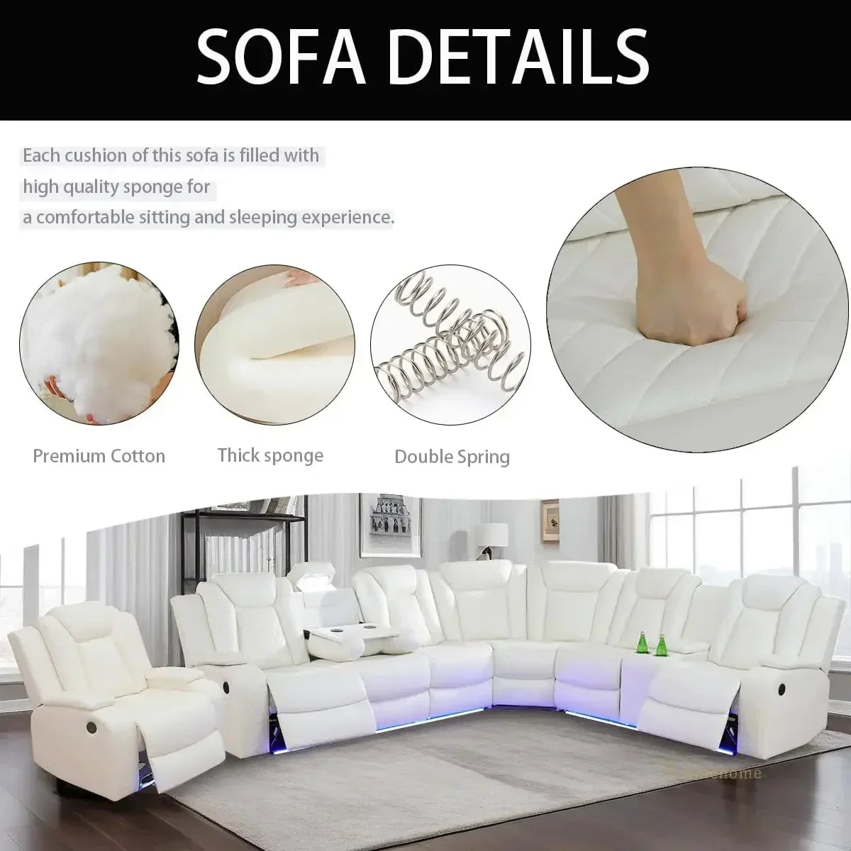 Hot sales, Power Recliner Adjustable Sofa, Loveseat Chair with Storage