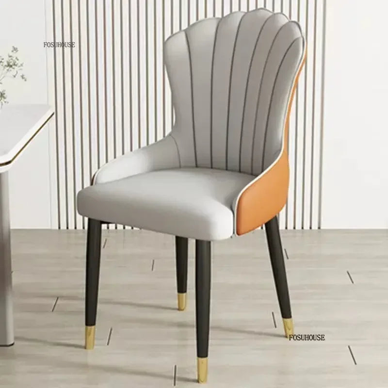 Luxury Designer Dining Chair Nordic Ergonomics Wedding Leather Dining Accent Chairs