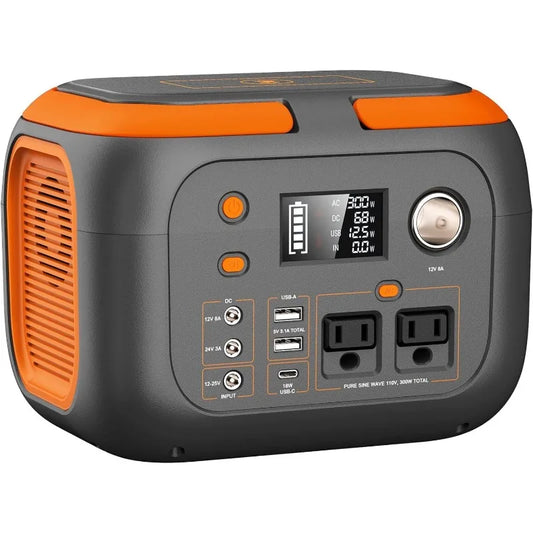 300W Portable Power Station, 260Wh/70400mAh Outdoor Solar Generator, Mobile Lithium Battery Pack, 110V Outlet solar power