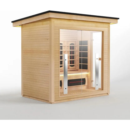 3-4 Person Home Sauna Hybrid Far Infrared Steam for Indoor, Outdoor Spa