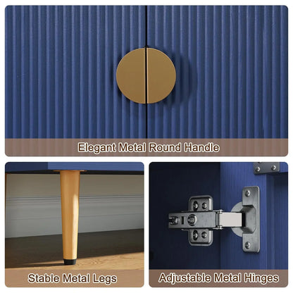 6-Tiers Shoes Cabinet with Fluted Doors, Wood Shoes Rack with Adjustable Shelves