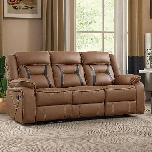 faux leather manual reclining sofa,, couch furniture