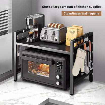 Expandable 42-64cm Microwave Shelf Organizer